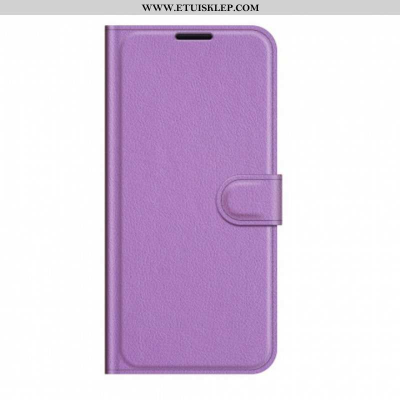 Etui Folio do Moto G100 Klasyczny Efekt Liczi